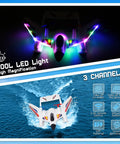 Dope Amphibious RC Plane For Water Land And Air Remote Control Airplane with LED lights and water takeoff feature
