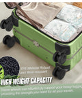 Close-up of suitcase with 8 Pieces Luggage Wheel Replacement Set 55mm And 2.17 Inch Wear Resistant Suitcase Wheels For Double Wheel Compatibility