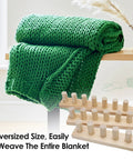 64 Inch Chunky Blanket Loom For DIY Throw Blankets Easy To Use Adjustable Hand Weaving Frame No Needles Required Beginner Friendly