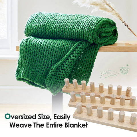 64 Inch Chunky Blanket Loom For DIY Throw Blankets Easy To Use Adjustable Hand Weaving Frame No Needles Required Beginner Friendly