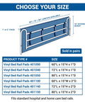 Vinyl Bed Rail Pads 60 Inch Long By 15 Inch High Reinforced 2 Inch Thick With Easy To Clean Surface And EZ Release Hook And Loop Straps