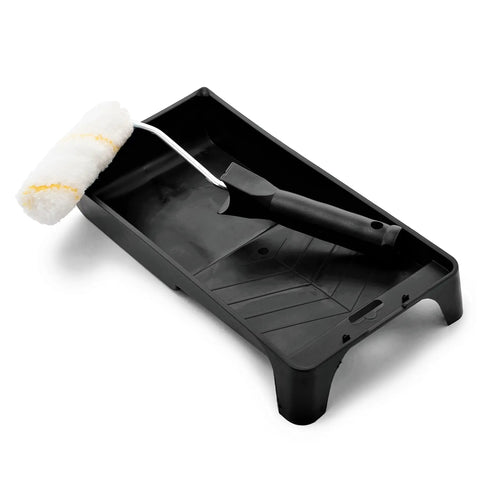 4 Inch Paint Tray Set With Mini Roller Kit Includes Three Microfiber Rollers Durable 4 Inch Frame And Tray For Slick Edges