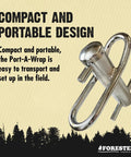 Port-A-Wrap Large Stainless Steel Arborist Rigging Gear For Tree Work, Heavy Duty Port Wrap With 7,000 lb Break Strength