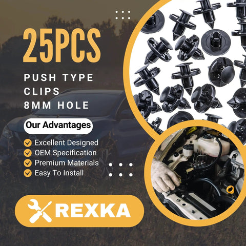 25 Piece Fender Liner And Bumper Splash Shield Push Type Retainer Clips Fasteners Kit For Nissan 01553-09321 And Mitsubishi MR328954