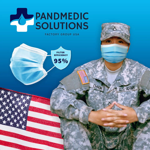 Solid 3 Ply Disposable Face Masks Made In Usa, Super Comfy Breathable Safety Shields With Stretchy Elastic Ear Loops For Your Everyday Grind Against Pollen, Dust, And Light Debris, Convenient Fifty Count Box