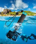 Floating GoPro Hand Grip Accessory Floaty Stick Waterproof Handle For GoPro Hero 13 12 11 10 9 8 7 6 5 4 with scuba diver