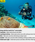 Diver using Underwater Camera Kit With Dual 2500 Lumen LED Lights, 16MP Sensor, 4K Ultra HD Video At 30fps And 1080p At 120fps