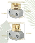 Four Pack Hose Repair Kit For Garden And Water Hoses, Heavy Duty Aluminum Fittings With Zinc Alloy Clamps, Fits 3/4 Inch And 5/8 Inch Hoses, Leak-Proof Connectors And Menders with size dimensions