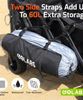 Beefy Heavy Duty Garden And Beach Wagon Cart With Brakes Expands To 280L Storage 560 Lbs Load 7x4 All Terrain Wheels, side straps for extra space