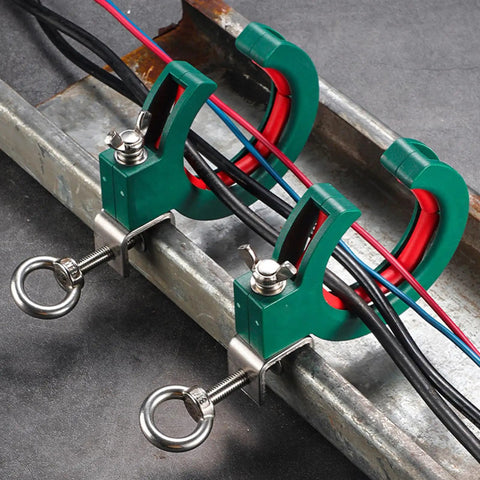 Cable Tray Roller Kit Three Pack 65mm Stainless Steel Clamp Green With Easy Install Mounting And Rolling Axle Design For Quick Wire Guide Adjustment And Flexible Tray Positioning on cable tray