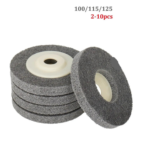 Dope 4 To 5 Inch Nylon Fiber Polishing Wheels With Abrasive Discs For Shiny Stainless Steel Surfaces Smooth Buffing Tools stacked.