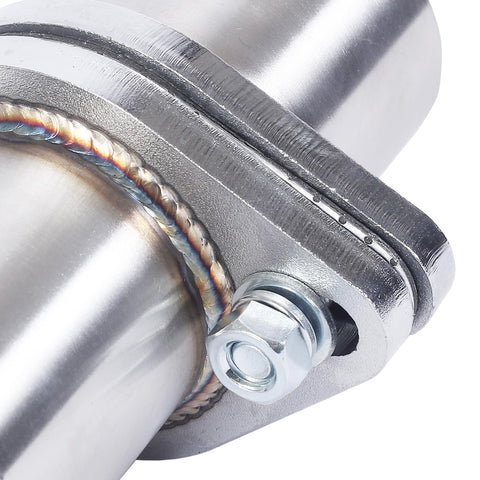 Two Point Five Inch Exhaust Flange Repair Pipe Kit With 2 Bolt Stainless Steel Plug And Play Quick Fix Gasket close-up