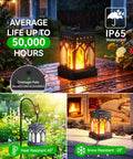 Must Have 4 Pack Dancing Flame Solar Lanterns Outdoor Waterproof With Upgraded Flickering Flame And Constant Modes in various conditions