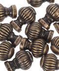 Vintage Pumpkin Drawer Pulls 12 Piece Set Old School Round Cabinet Knobs For Jewelry Boxes Cupboards And Furniture Hardware In Small Lantern Green Bronze Finish With A Comfy Grip