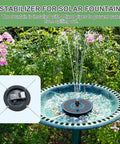Solar Bird Bath Fountain With Glass Panel And Direct Sunlight Power High Efficiency 3.5W Water Pump For Outdoor Garden Decor
