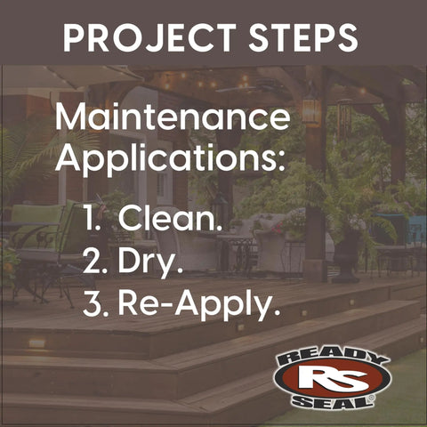 Project steps for Top Shelf Dark Walnut Exterior Wood Stain and Sealer Turbo Spray System Oil Based Goof Proof Formula.