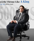 Man sitting on 3D Kneading Massage Office Chair For Home Office Oversized Big And Tall Ergonomic Desk Chair With Footrest