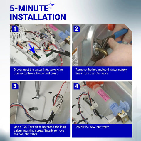 Installation guide for Washer Water Inlet Valve With Mounting Bracket Replacement For Whirlpool Kenmore KitchenAid