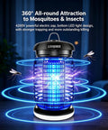 Bug Zapper Outdoor and Indoor Dual Use With UV LED Light 4200V High Voltage Waterproof Insect Killer glowing with electric grid