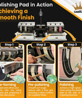 Step-by-step guide with Cabbing Machine for Gemstone Polishing and Cabochon Making, 8-Inch Diamond Wheel Lapidary Tool and LED Lamp