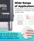 Image of Self Inking Custom Stamp With Up To 6 Lines, Personalize Return Address Or Office Name, versatile use displayed.