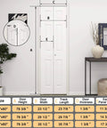 24 Inches By 80 Inches Bifold Barn Door With Hardware Kit, White Primed 6 Panel Hollow Core Interior Closet Door For Closets
