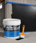 Big Time Roof Saver Black Waterproof Rubber Sealant For Flat And Metal Roofs With Flexible Crack Bridge in a quart bucket