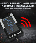 Large Screen Digital Force Gauge 1000N Push Pull Meter With Data Output Real Time And Peak Value Modes First Peak Toggle Dual Kg And Lb Display Screen Flip Function Zero Point Five Percent Accuracy Beast Tension And Compression Tester, shown with upper/lower limit alarm