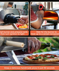 12 Inch Dual Fuel Outdoor Pizza Oven Portable Pellet And Gas Fueled Wood Fired Pizza Maker With Stone No Tools Needed Easy Switch Between Pellets And Gas Built In Gas Burner For Backyard Pizza Nights