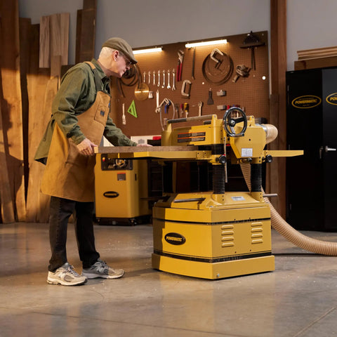 Badass 20 Inch Helical Wood Planer With 5 Horsepower Motor And 230 Volt Setup Delivering Silky Smooth Surfacing On Rough Lumber Featuring 100 Replaceable Carbide Heads