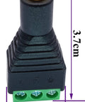 Three Point Five Mm Female To Three Pin Screw Terminal Stereo Audio Balun Adapter Five Pack Solderless Double Track Y Splitter For Headphones And Microphones No Sweat Setup Black, close-up view of adapter.
