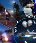 Rechargeable Headlamp 4Pack With 1200 Lumens LED used outdoors for biking, running, and camping, showing versatility and brightness.