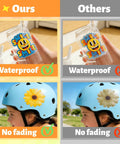 Comparison of waterproof and fade-resistant Premium Sublimation Sticker Paper 8.5x11 Glossy Transparent Waterproof Vinyl for Inkjet Printers.