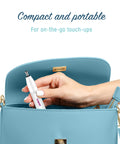 Women's Ear And Nose Hair Trimmer Cordless Battery Powered For Easy Snip And Clean 360 Degree Beveled Blade Delivers No Pull No Snag Compact Portable Groomer For Quick Home Grooming On The Go True Glow Style in blue purse