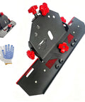 45 Degree Tile Chamfer Jig For 4.5 Inch And 5 Inch Angle Grinders Built Tough Bevel Cutting Tool For Precise Burr Free Tile Edges Easy Tiling Finish Includes Gloves, metal clamp jig