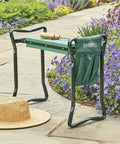 Do It All Garden Kneeler Seat With Padded Cushion And Detachable Tool Bag, Versatile Foldable Garden Stool in garden view