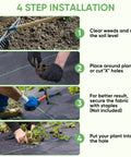 Heavy Duty Weed Barrier Fabric, 3 Feet By 50 Feet, 3.2 Ounces Landscape Workhorse For Garden installation guide with steps