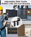 Heavy Duty Slide Gate Roller Guide With L Rear Post Steel Bracket Sliding Gate Hardware Kit Support Assembly