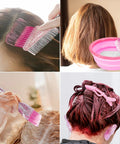 11 Piece Hair Coloring Kit For Home Dyeing With Pro Grade Tools Including Mixing Bowl Dye Brush Clips And Earmuffs Perfect For Bleaching And Dye At Home in use
