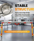 Heavy Duty Folding Welding Table Featuring 1200 Lbs Load Capacity And 66 Inch Portable Workbench Surface With Rock Solid Stability, showing stable hinge design.