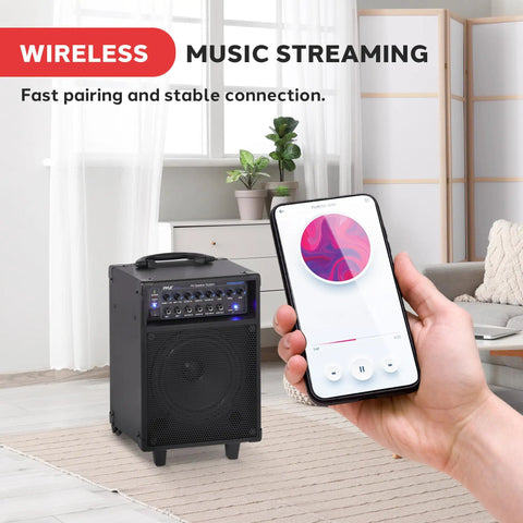 Wireless Portable PA System With 400W Power And Bluetooth, Rechargeable Battery, sound speaker kit and smartphone streaming.