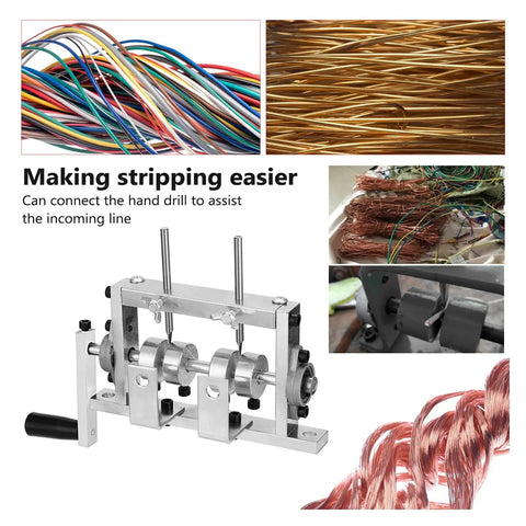 Heavy Duty Manual Wire Strippers Machine With Electric Drill Compatibility, close-up of dual purpose cable cutting pliers.