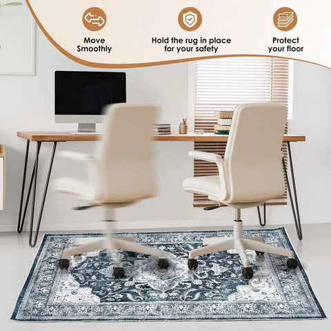 No Slip Office Chair Mat For Hardwood And Tile Floors 36 By 48 Inches Under Desk Carpet Protector For Rolling Computer Chairs