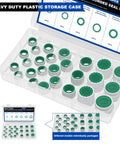 165 Piece AC Seal Washer Kit For Automotive Compressors Six Size Set Green Universal Gasket Washers in storage case