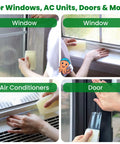 Heavy Duty Window Weather Sealing Tape Kicks Those Nasty Drafts Straight Out Of Your Home Seals Window Air Conditioner Gaps Tight in use on various surfaces.
