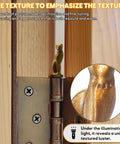 Super Dope 9 Piece Set Of Cool Cat Door Hinge Caps Featuring Snazzy Magnetic Hook And Rustic Bronze Finish To Add Rad Whimsical Vibe To Any Entryway Or Cabinet Hardware Upgrade Today, showcasing textured cat hinge cap on bronze hinge.