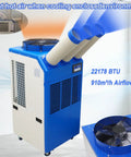 Heavy Duty Portable Spot Cooler With Twenty Two Thousand BTU Industrial Air Conditioner built tough with dual exhausts and airflow control.