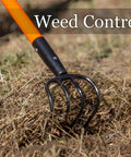 Heavy Duty Garden Cultivator With 4 Tines And Fiberglass Handle for weeding and loosening soil in dry grass area