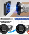 Magnetic Dryer Vent Coupler With Built In 4 Inch Sealed Hose Delivers Easy No Sweat Self Connect And Quick Disconnect In Tight Duct Spaces, Reduces Lint Buildup And Fire Risk, Strong Magnets For Secure Alignment And Durable Black. 4-inch black coupler with sealing ring