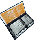 Surface Roughness Stand Comparator Set With 30Pcs Blocks Ra0.05-12.5um For Roughness Tester Gauge Pro Grade Calibration And Visual Comparison For Machining QA in case
